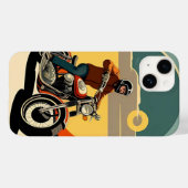 Retrostil für Motorradfahrer Case-Mate iPhone Hülle (Rückseite (Horizontal))
