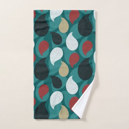 Retrostil in attraktivem Farbenwirbel Badhandtuch Set (Handtuch)