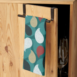 Retrostil in attraktivem Farbenwirbel Geschirrtuch