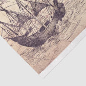 Retrostil Kartenmuster, Weltkarten thematisch Seidenpapier (Ausschnitt)