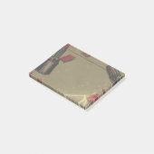 Retrostil-Lipstick Post-it Klebezettel (angewinkelt)