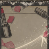 Retrostil-Lipstick Post-it Klebezettel