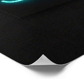 Retrostil "Mama Squad" Neon rosa und aquamarin Poster (Ecke)