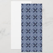 Retrostil mit blauem geometrischem Muster Save The Date (Vorne/Hinten)
