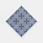 Retrostil mit blauem geometrischem Muster Serviette (Ecke)