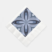 Retrostil mit blauem geometrischem Muster Serviette (Ecke)