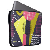 Retrostil, Muster-Design. Kunst, abstrakt, Laptopschutzhülle (Vorne Rechts)