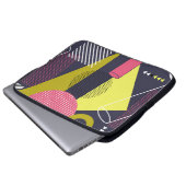 Retrostil, Muster-Design. Kunst, abstrakt, Laptopschutzhülle (Vorne Knopf)
