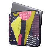 Retrostil, Muster-Design. Kunst, abstrakt, Laptopschutzhülle (Vorderseite Links)