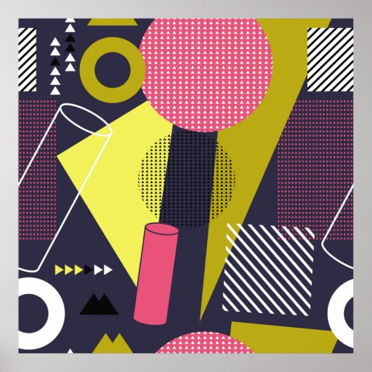 Retrostil, Muster-Design. Kunst, abstrakt, Poster (Vorne)