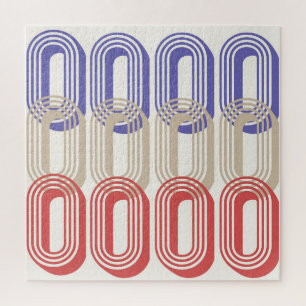 Retrostil-Muster im Mittelalter drucken Puzzle