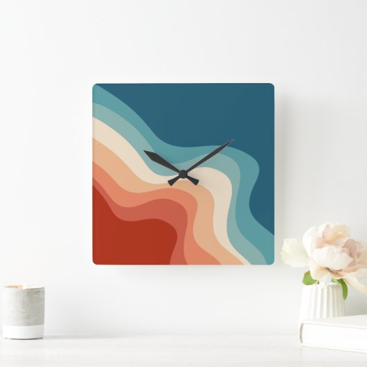 Retrostil Quadratische Wanduhr (Zuhause)