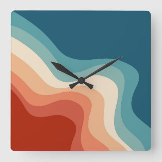 Retrostil Quadratische Wanduhr