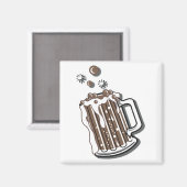 Retrostil-Root-Biergrafik Magnet (Vorderseite/Rückseite)