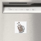Retrostil-Root-Biergrafik Magnet (In Situ (Geschirrspüler))