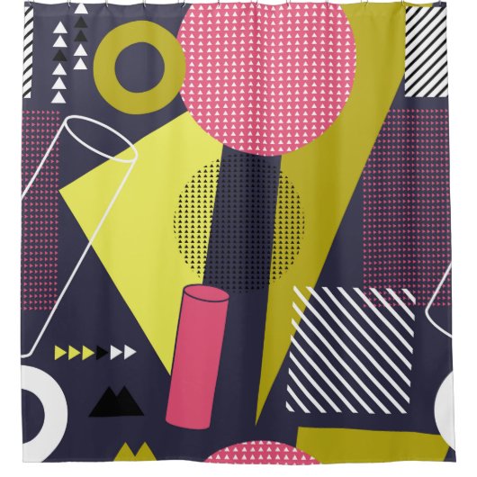 Retrostil Textur, Musterdesign. Kunst, abstrakt, Duschvorhang (Vorderseite)