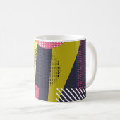 Retrostil Textur, Musterdesign. Kunst, abstrakt, Kaffeetasse (VorderseiteRechts)