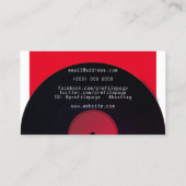 Retrostil Vinyl Plattencover Visitenkarte (Rückseite)
