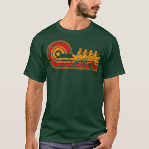 Retrostil Weißes Wasser Rafting Vintag T-Shirt