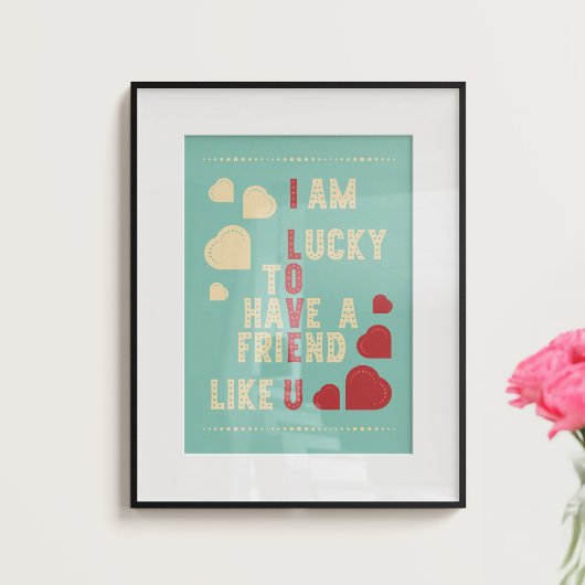 Retrostilisierte Typografie mit Herzformen. Poster