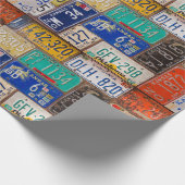 Retrostische alte Teller Geschenkpapier (Ecke)