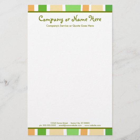 Retrostreifen Briefpapier (Vorderseite)