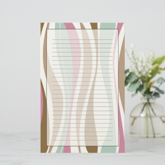 Retrostreifen Briefpapier (Stehend Vorderseite)