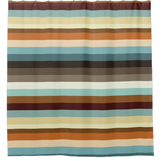 Retrostreifen Duschvorhang (Vorderseite)