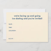 Retrostreifen Eis Skaten Party Einladung (Rückseite)