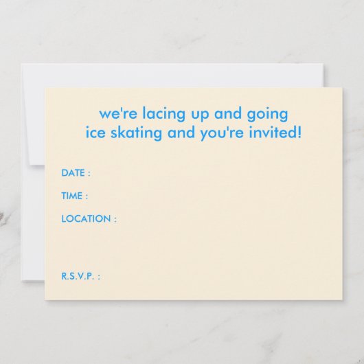 Retrostreifen Eis Skaten Party Einladung (Rückseite)