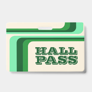Retrostreifen-Hallpass für LehrerInnen Abzeichen Ausweis