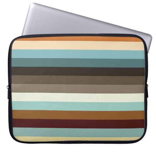 Retrostreifen Laptopschutzhülle (Vorderseite)