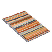 Retrostreifen mit Monogramm Vintage, farbige abstr Notizblock (Rechte Seite)