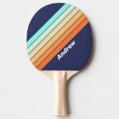 Retrostreifen mit Vintagem Stil mit Namen Tischtennis Schläger (Vorderseite)