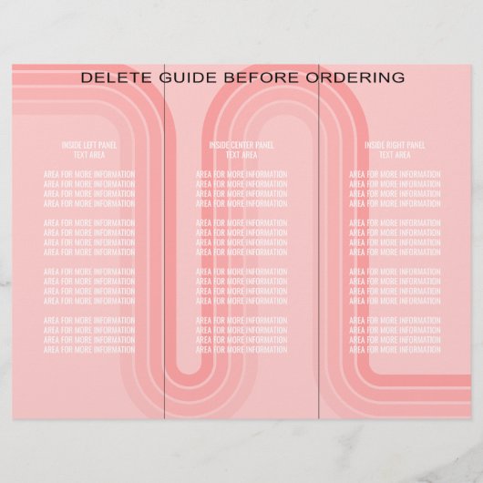 Retrostreifen nach rosa für weibliche Unternehmen Flyer (Hinten)