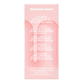 Retrostreifen nach rosa für weibliche Unternehmen Werbekarte (Hinten)