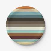 Retrostreifen Pappteller (Vorderseite)