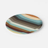 Retrostreifen Pappteller (Schrägansicht)