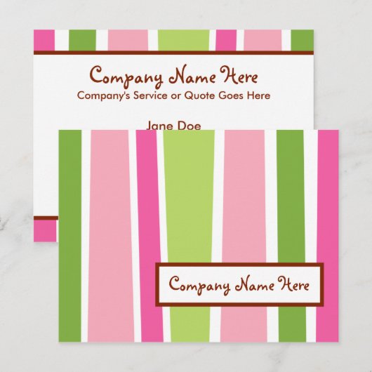 Retrostreifen Postkarte (Vorne/Hinten)