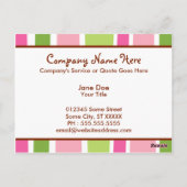 Retrostreifen Postkarte (Rückseite)