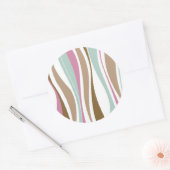 Retrostreifen Runder Aufkleber (Umschlag)