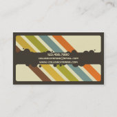 Retrostreifen - Stil 2 Visitenkarte (Rückseite)