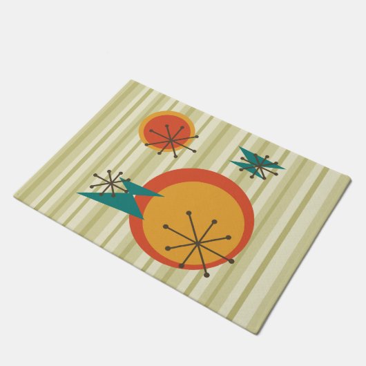 Retrostreifen und -formen fußmatte (Schrägansicht)