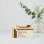 Retrostreifen Visitenkarte (Stehend Vorderseite)