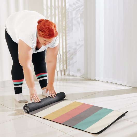 Retrostreifen Yogamatte