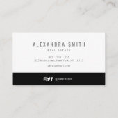 Retrotasten aus schwarzem Gold, reales Anwesen Visitenkarte (Rückseite)