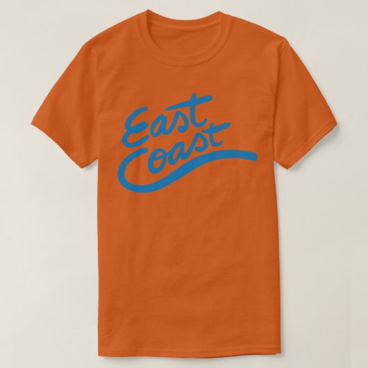 Retrotypografie an der Ostküste T-Shirt (Design vorne)