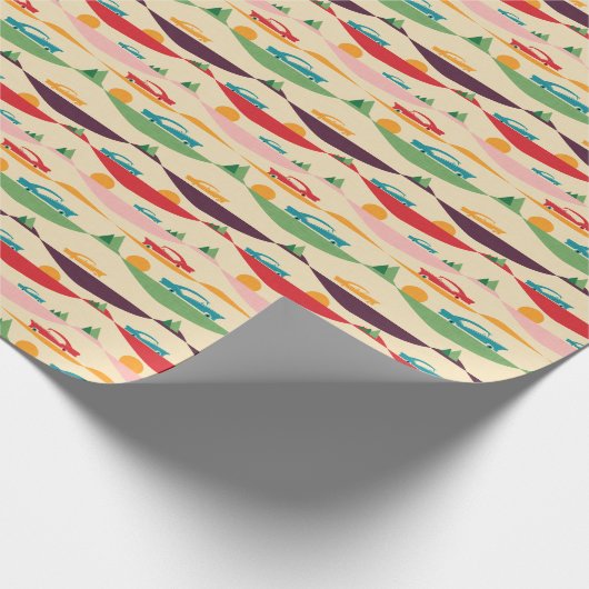 Retrourlaub beige geschenkpapier (Ecke)