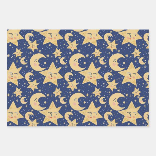 Retroverpackungspapier aus 90ern Flachblatt Set mi Geschenkpapier Set (Vorderseite)