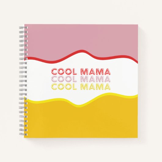 Retrovibes "Cool Mama" Notizblock (Vorderseite)
